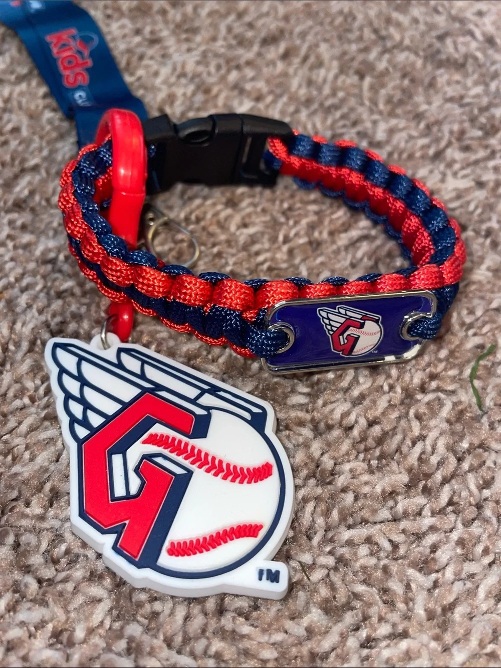 Guards Lanyard with Red & Blue Paracord Bracelet and keychain